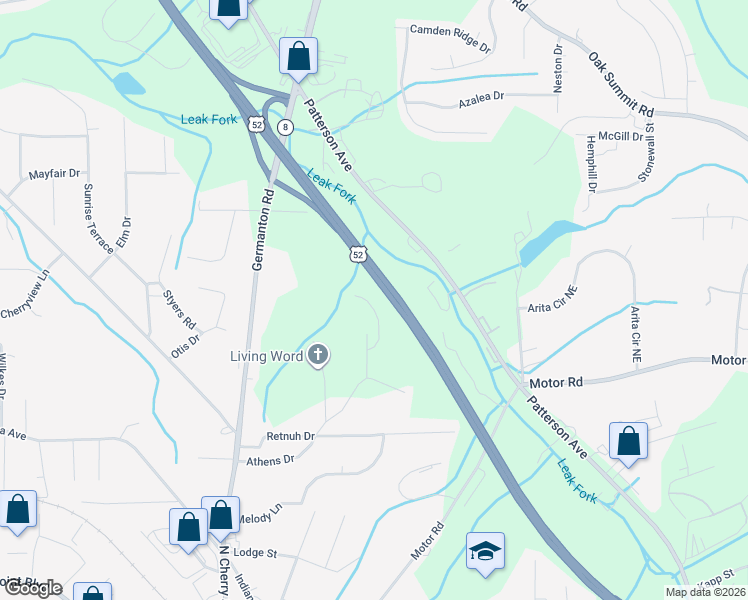 map of restaurants, bars, coffee shops, grocery stores, and more near 4963 Trent Hill Drive in Winston-Salem