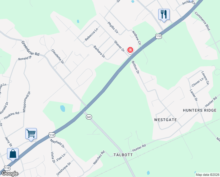 map of restaurants, bars, coffee shops, grocery stores, and more near 7225 West Andrew Johnson Highway in Hamblen County