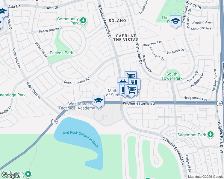 map of restaurants, bars, coffee shops, grocery stores, and more near 11813 Orense Drive in Las Vegas
