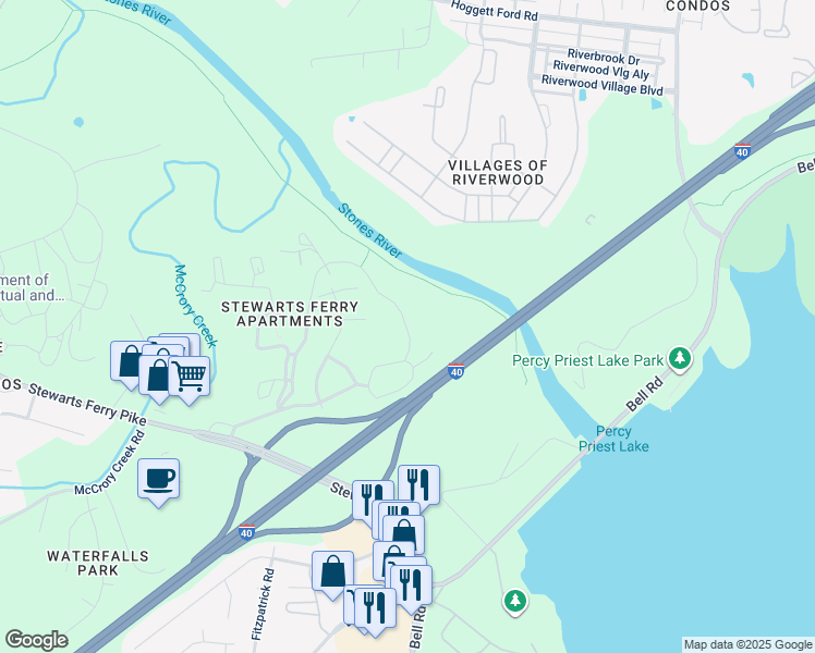 map of restaurants, bars, coffee shops, grocery stores, and more near 946 Green Briar Trace in Nashville