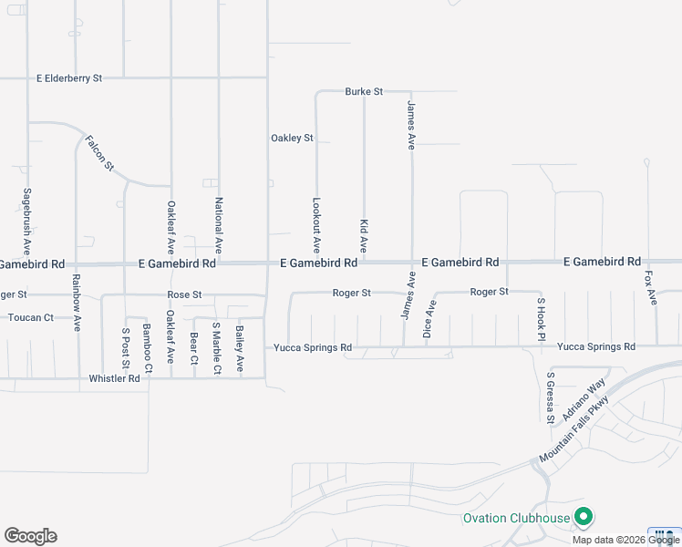 map of restaurants, bars, coffee shops, grocery stores, and more near 4181 East Gamebird Road in Pahrump