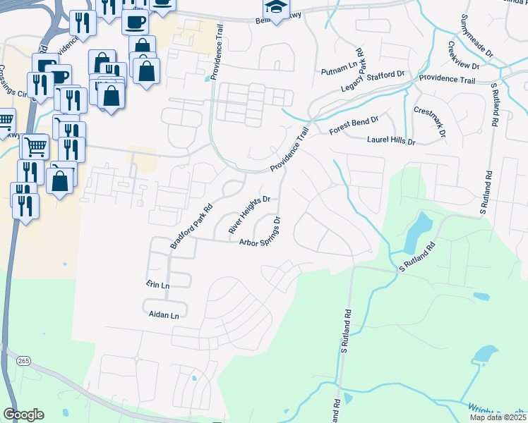 map of restaurants, bars, coffee shops, grocery stores, and more near 1406 Wayfield Lane in Mt. Juliet