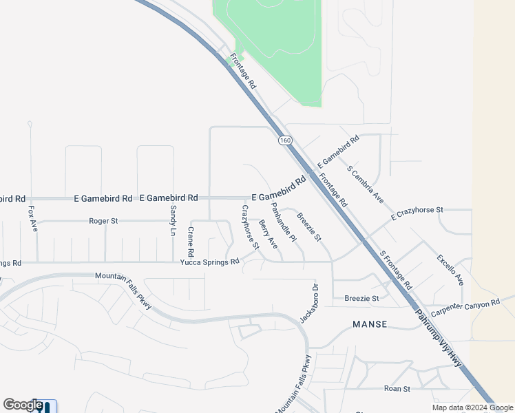 map of restaurants, bars, coffee shops, grocery stores, and more near 5761 East Gamebird Road in Pahrump