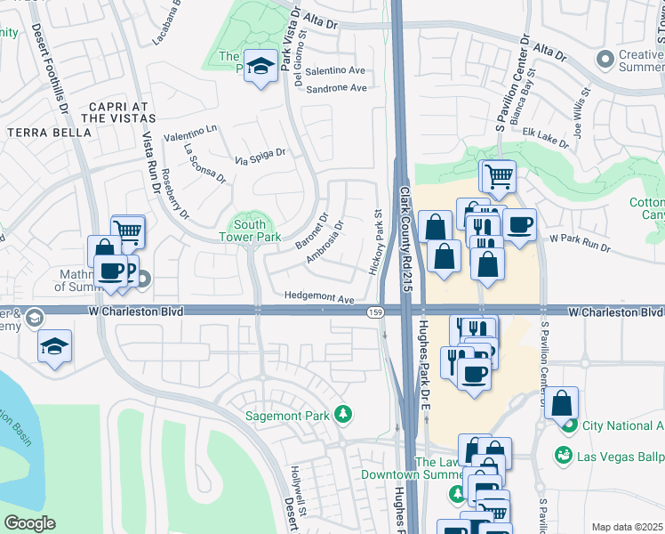 map of restaurants, bars, coffee shops, grocery stores, and more near 11241 Stanwick Avenue in Las Vegas