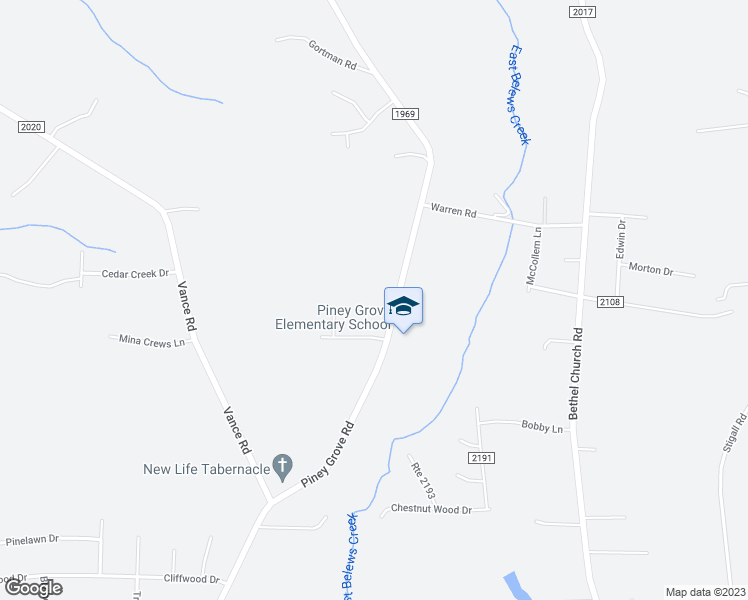 map of restaurants, bars, coffee shops, grocery stores, and more near 1533 Piney Grove Road in Kernersville