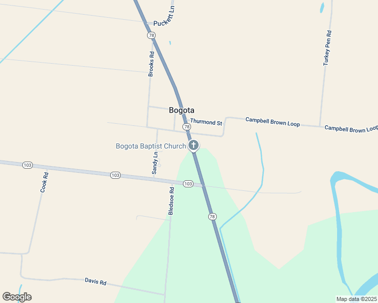 map of restaurants, bars, coffee shops, grocery stores, and more near 9735 Tennessee 78 in Bogota