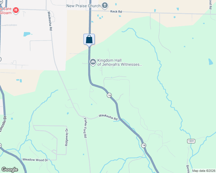 map of restaurants, bars, coffee shops, grocery stores, and more near 20864 Arkansas 16 in Siloam Springs