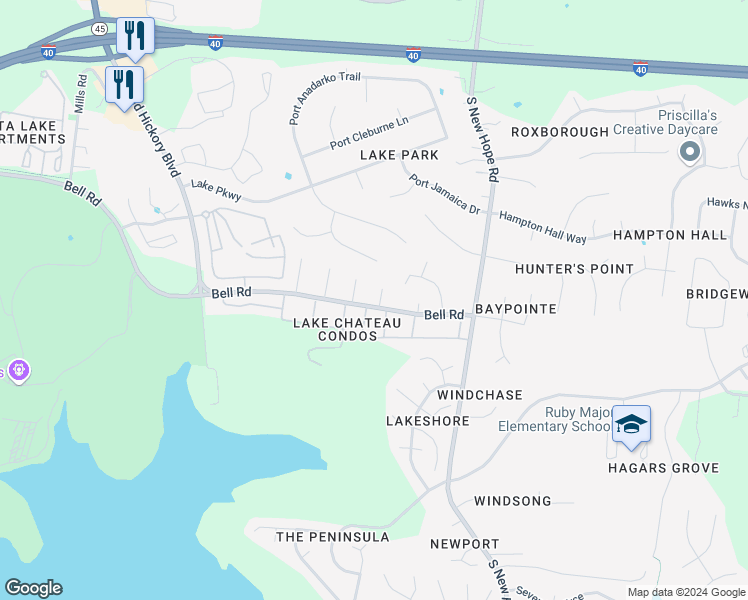 map of restaurants, bars, coffee shops, grocery stores, and more near 401 Montego Cove in Nashville