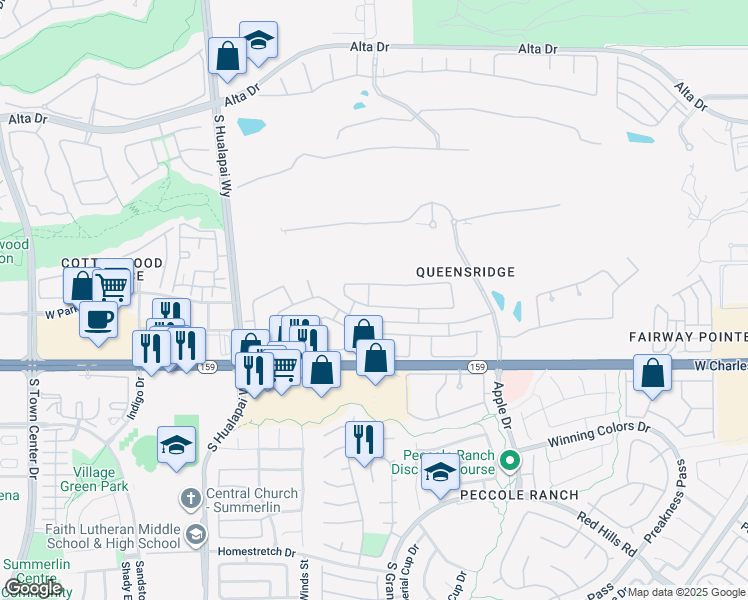 map of restaurants, bars, coffee shops, grocery stores, and more near 9716 Gavin Stone Avenue in Las Vegas