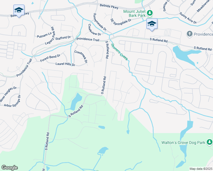 map of restaurants, bars, coffee shops, grocery stores, and more near 303 Dunnwood Loop in Mount Juliet