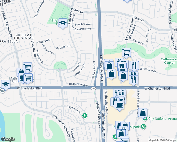 map of restaurants, bars, coffee shops, grocery stores, and more near 1021 Chestnut Chase Street in Las Vegas