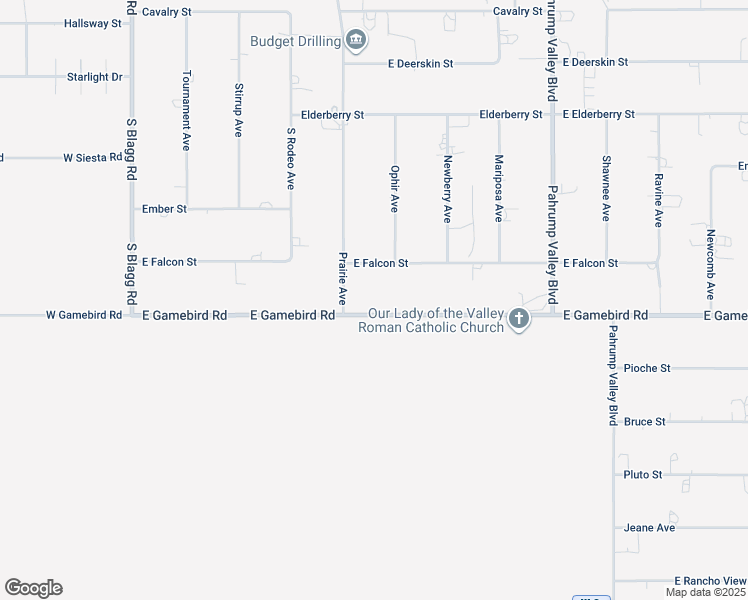 map of restaurants, bars, coffee shops, grocery stores, and more near 560 East Gamebird Road in Pahrump