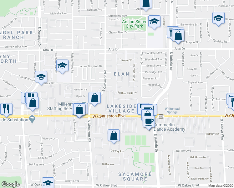 map of restaurants, bars, coffee shops, grocery stores, and more near 845 Yacht Harbor Drive in Las Vegas