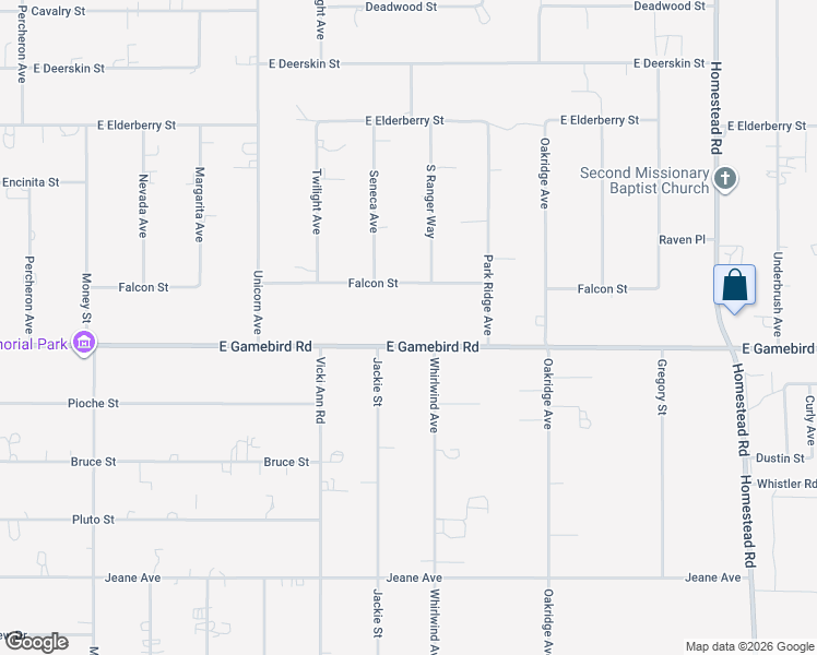 map of restaurants, bars, coffee shops, grocery stores, and more near 2361 Falcon Street in Pahrump