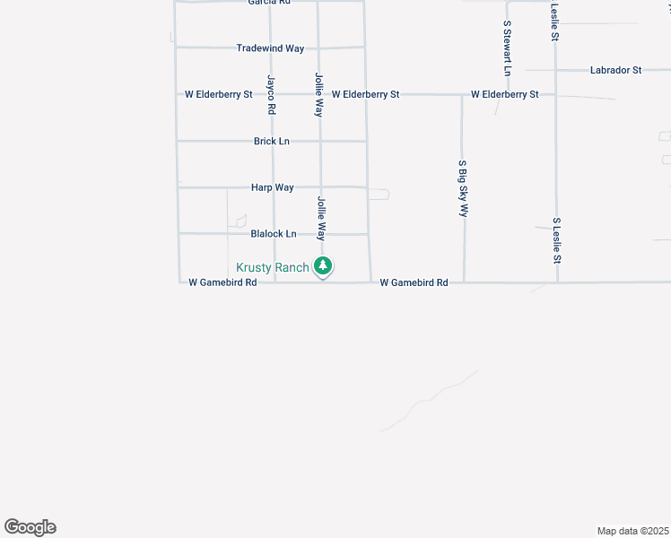 map of restaurants, bars, coffee shops, grocery stores, and more near 2600 West Gamebird Road in Pahrump