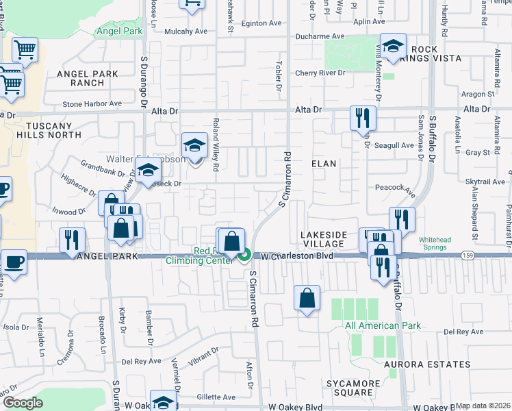 map of restaurants, bars, coffee shops, grocery stores, and more near 828 Radiant Star Street in Las Vegas