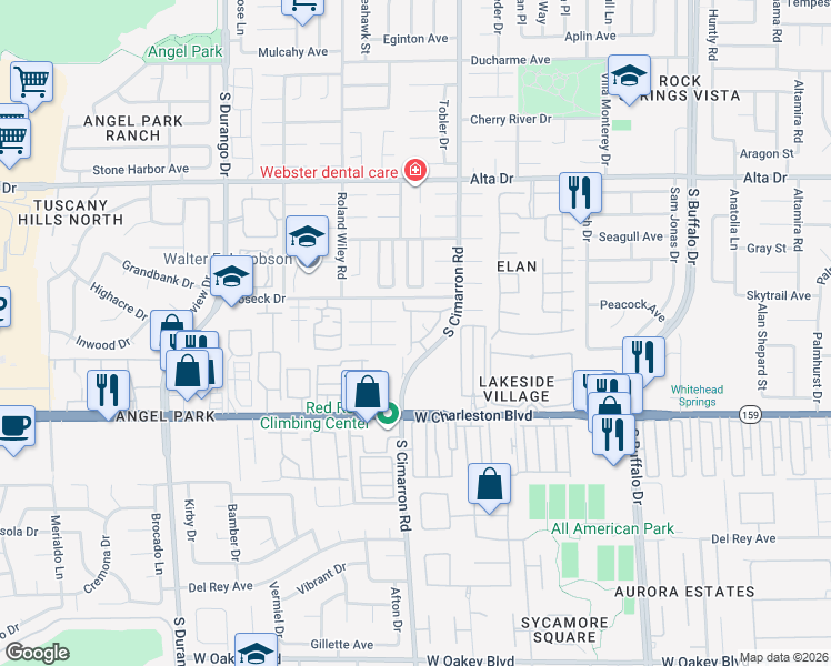 map of restaurants, bars, coffee shops, grocery stores, and more near 900 Radiant Star Street in Las Vegas