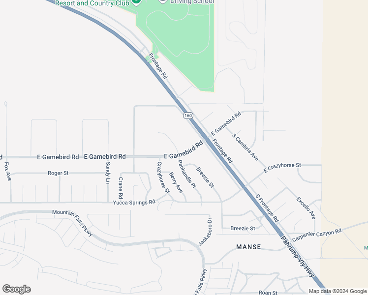 map of restaurants, bars, coffee shops, grocery stores, and more near 3981 Panhandle Place in Pahrump