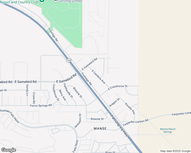 map of restaurants, bars, coffee shops, grocery stores, and more near 3900 South Cambria Avenue in Pahrump