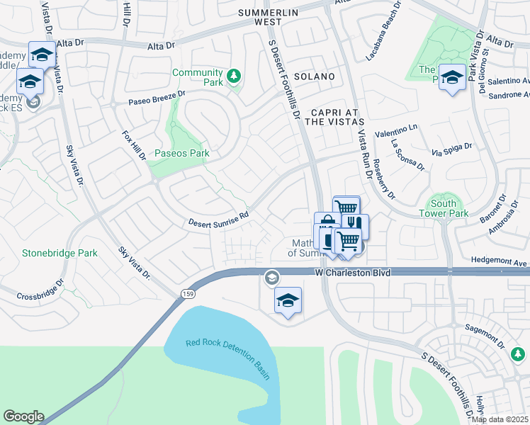 map of restaurants, bars, coffee shops, grocery stores, and more near 845 Pantara Place in Las Vegas