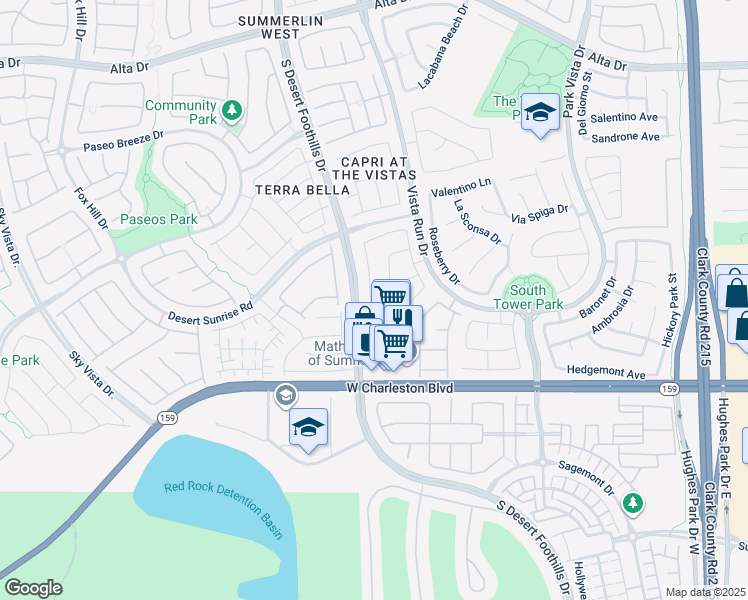 map of restaurants, bars, coffee shops, grocery stores, and more near 11734 Royal Derwent Drive in Las Vegas