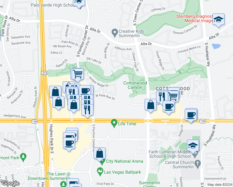 map of restaurants, bars, coffee shops, grocery stores, and more near 840 Picotte Street in Las Vegas