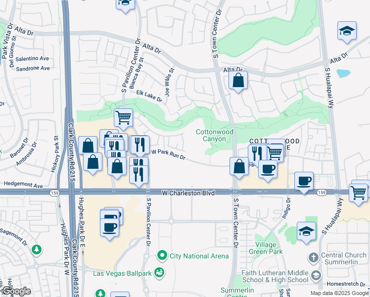 map of restaurants, bars, coffee shops, grocery stores, and more near 840 Picotte Street in Las Vegas