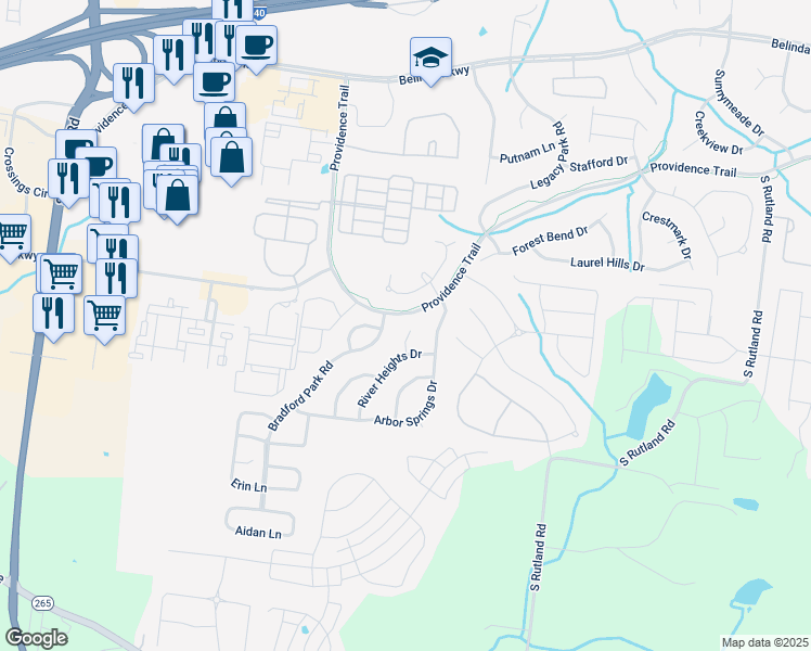 map of restaurants, bars, coffee shops, grocery stores, and more near 209 Reed Court in Mt. Juliet