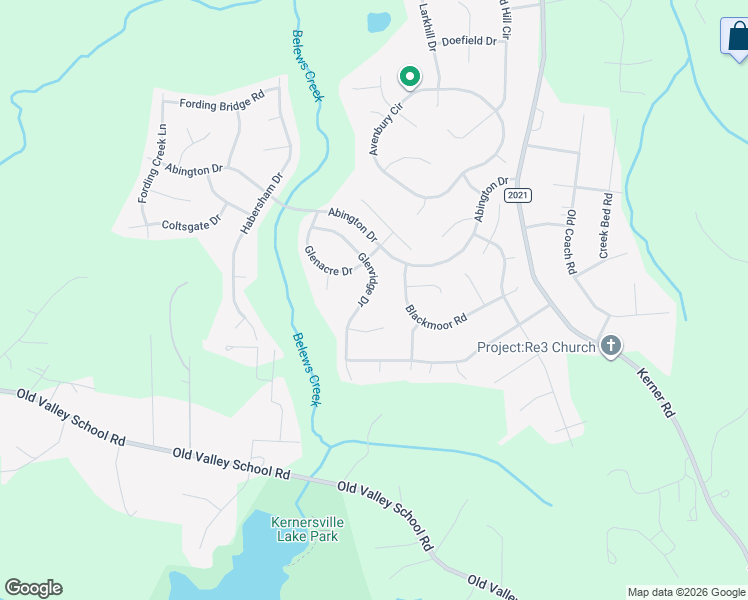 map of restaurants, bars, coffee shops, grocery stores, and more near 1817 Glenridge Drive in Kernersville