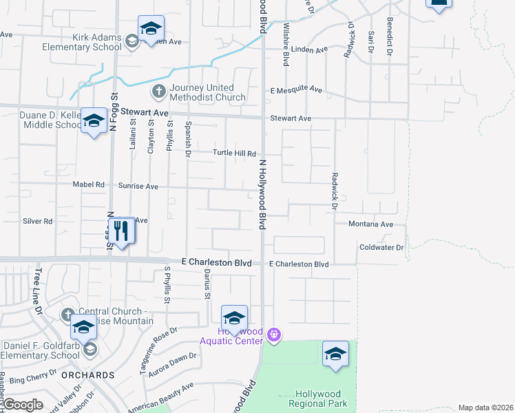 map of restaurants, bars, coffee shops, grocery stores, and more near 6680 Isolated Avenue in Las Vegas