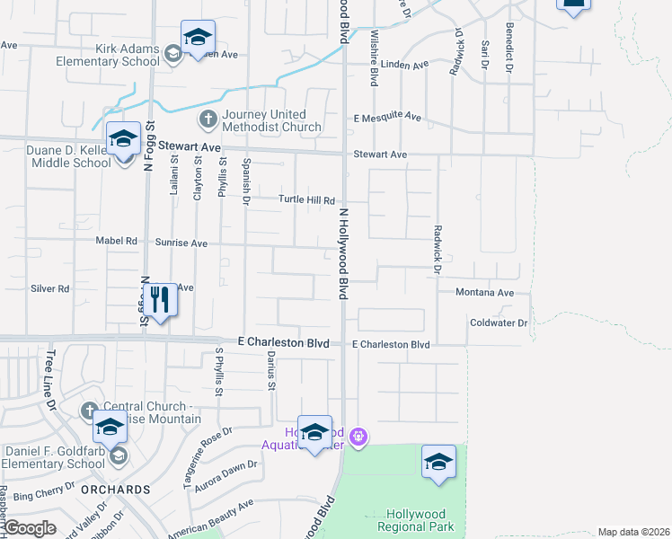 map of restaurants, bars, coffee shops, grocery stores, and more near 6680 Isolated Avenue in Las Vegas
