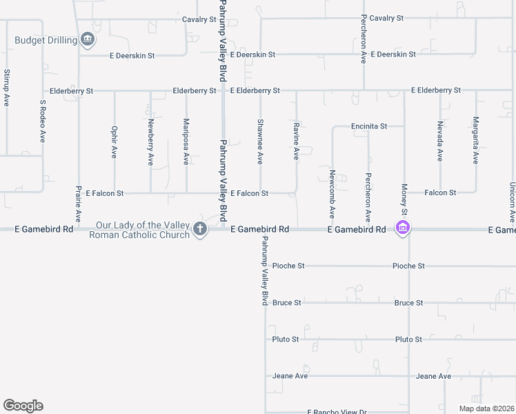 map of restaurants, bars, coffee shops, grocery stores, and more near 1101 East Falcon Street in Pahrump