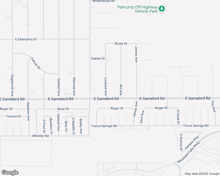map of restaurants, bars, coffee shops, grocery stores, and more near 3921 Lookout Avenue in Pahrump