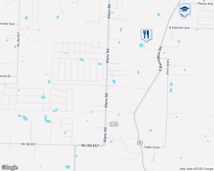 map of restaurants, bars, coffee shops, grocery stores, and more near 1078 Klenc Road in Springdale