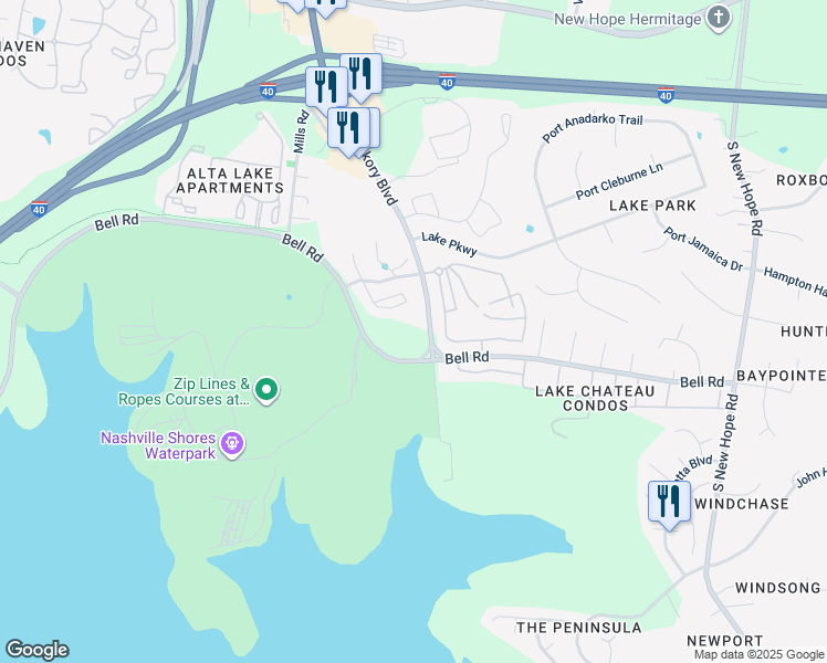 map of restaurants, bars, coffee shops, grocery stores, and more near 801 Arbor Lake Boulevard in Nashville