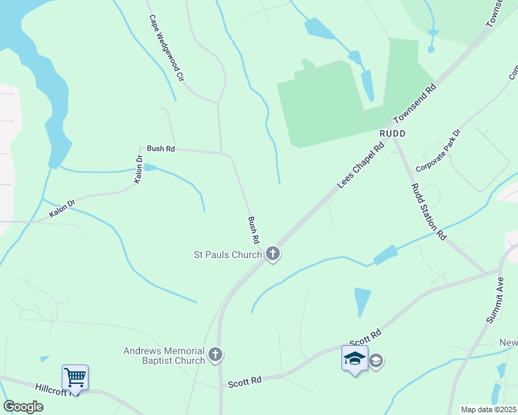 map of restaurants, bars, coffee shops, grocery stores, and more near 5916 Bush Road in Browns Summit