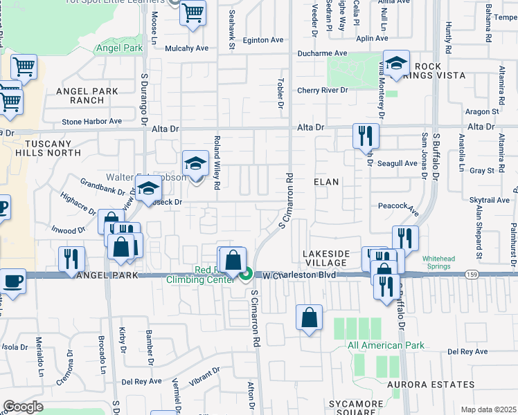 map of restaurants, bars, coffee shops, grocery stores, and more near 8164 Autumn Star Avenue in Las Vegas