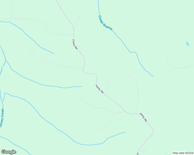 map of restaurants, bars, coffee shops, grocery stores, and more near Petty Road in White Bluff