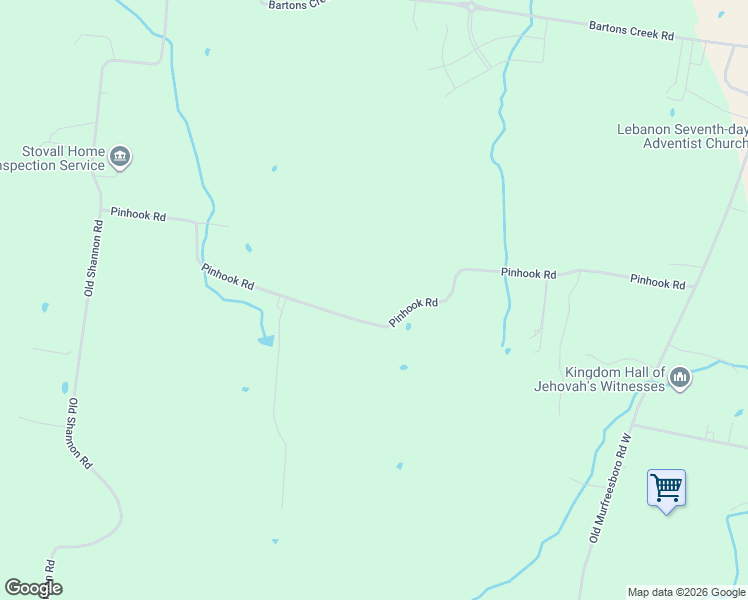 map of restaurants, bars, coffee shops, grocery stores, and more near 875 Pinhook Road in Lebanon