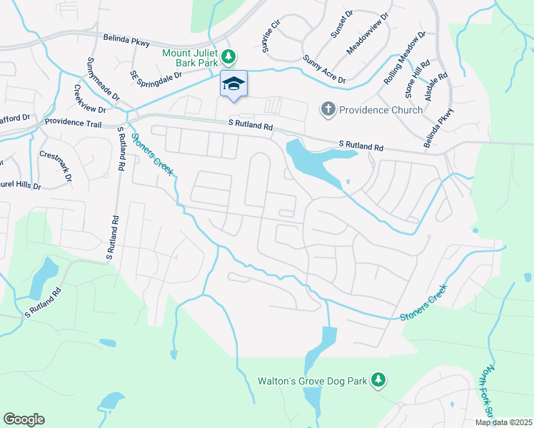 map of restaurants, bars, coffee shops, grocery stores, and more near 105 Salient Lane in Mt. Juliet