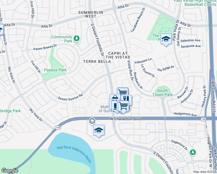 map of restaurants, bars, coffee shops, grocery stores, and more near 840 Canterra Street in Las Vegas