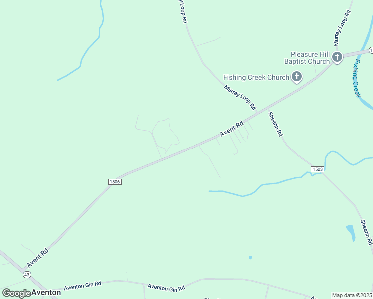 map of restaurants, bars, coffee shops, grocery stores, and more near Avent Road in Nash County