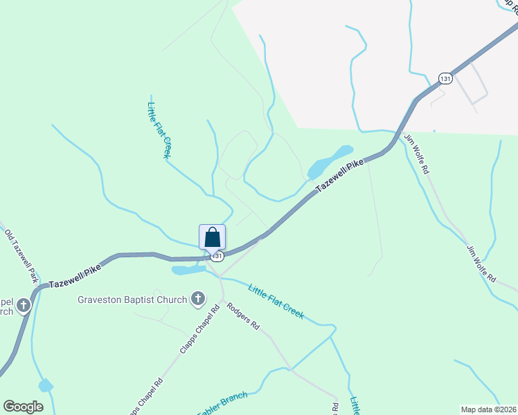 map of restaurants, bars, coffee shops, grocery stores, and more near 8412 Graceland Road in Corryton