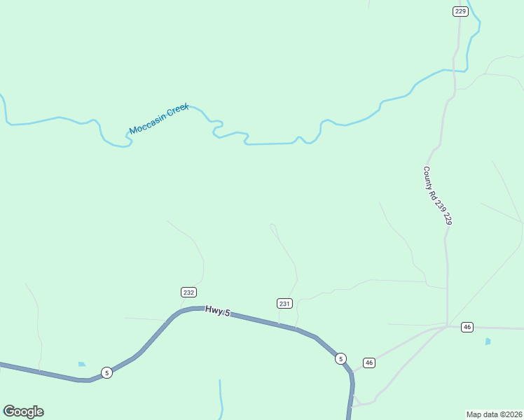 map of restaurants, bars, coffee shops, grocery stores, and more near County Road 231 in Calico Rock