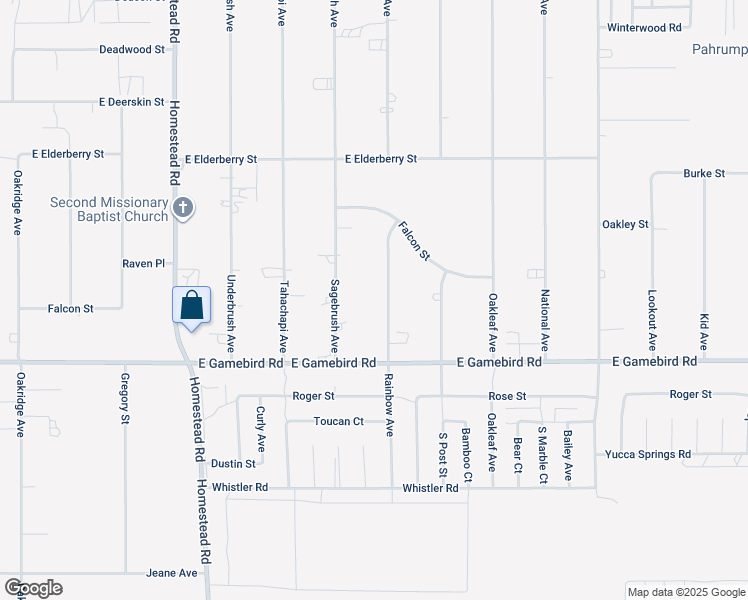 map of restaurants, bars, coffee shops, grocery stores, and more near 3821 Sagebrush Avenue in Pahrump