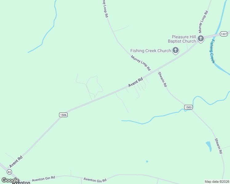 map of restaurants, bars, coffee shops, grocery stores, and more near 14816 Avent Road in Whitakers