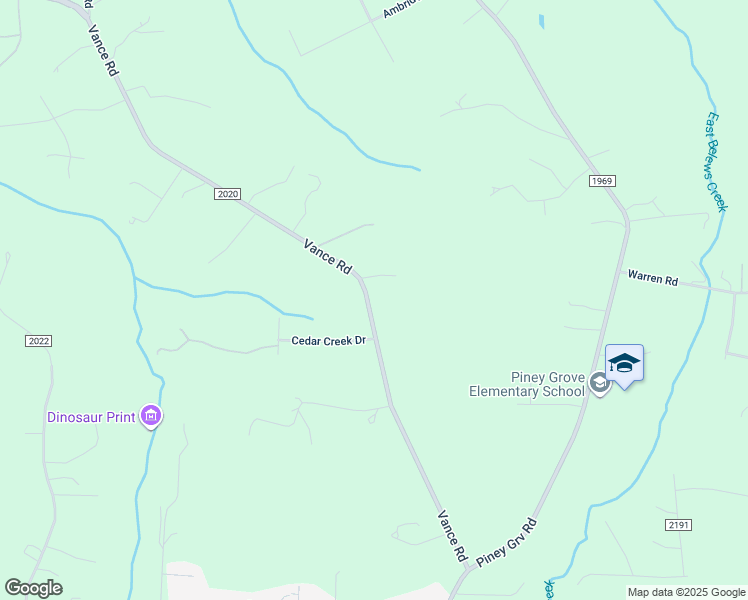 map of restaurants, bars, coffee shops, grocery stores, and more near 8105 Vance Road in Kernersville