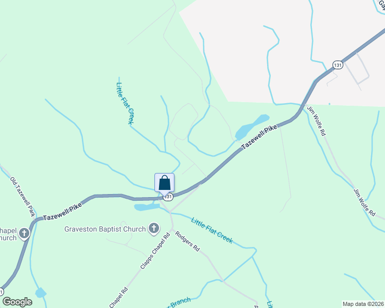 map of restaurants, bars, coffee shops, grocery stores, and more near 8412 Graceland Road in Corryton