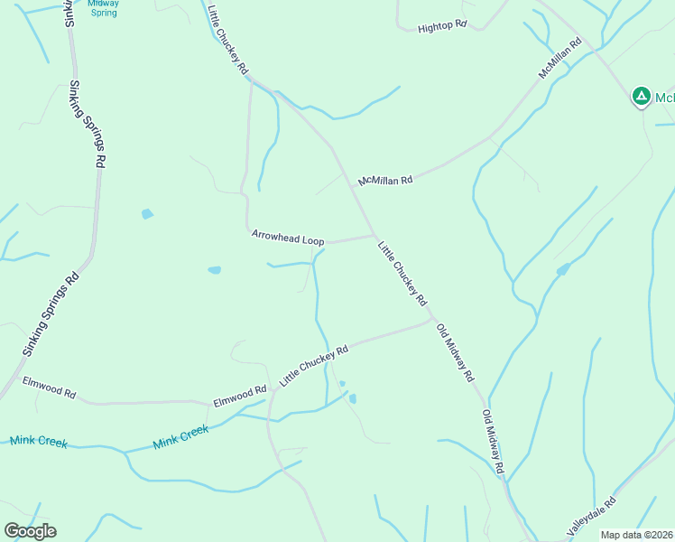 map of restaurants, bars, coffee shops, grocery stores, and more near 630 Arrowhead Loop in Midway