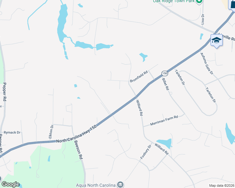 map of restaurants, bars, coffee shops, grocery stores, and more near 6001 Dunvagen Court in Oak Ridge